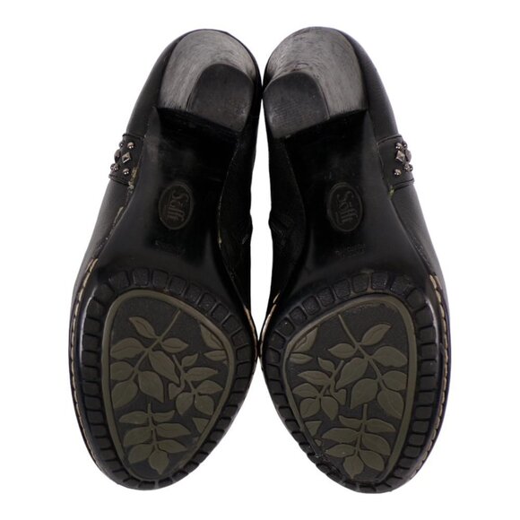 Sofft Shalene Studded Leather Heeled Booties Black 9.5M  #500 - Picture 8 of 12